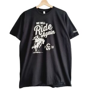 🍒 WE WILL RIDE AGAIN 2020 Calgary Stampede Crewneck T-shirt Black Sz L